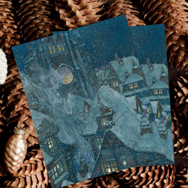 Postal Vintage Edmund Dulac Snow Queen (Subido por el creador)