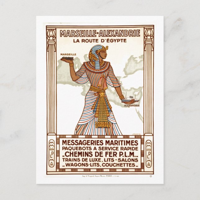 Postal Vintage Egipto Viajes (Anverso)
