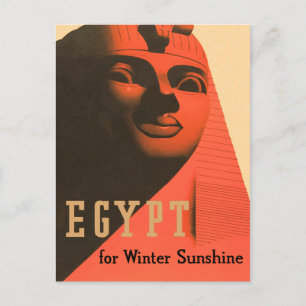 Postal Vintage Egypt Sphinx