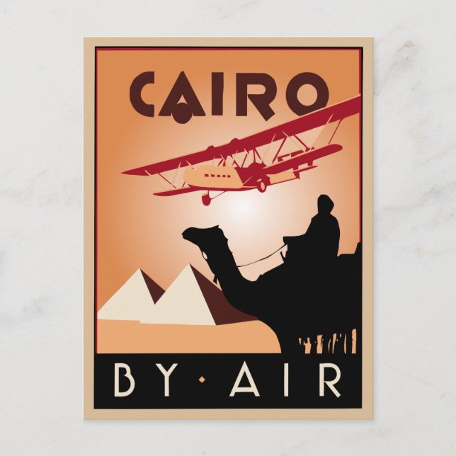 Postal Vintage Egypt travel art deco (Anverso)