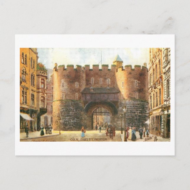 Postal Vintage Eigelstein City Gate, Germany (Anverso)