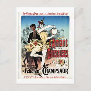 Postal Vintage El amante del anuncio del libro Ballerinas