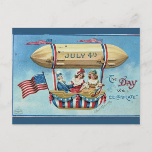 Postal Vintage El Día Que Celebramos El 4 De Julio