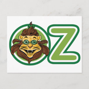 Postal Vintage El mago de Oz, león en la letra O