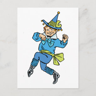 Postal Vintage El mago de Oz, lindo niño bailarín Munchki