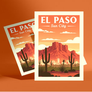 Postal Vintage El Paso Texas