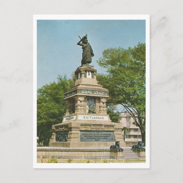 Postal Vintage El Último Emperador Azteca (Anverso)