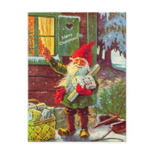 Postal Vintage Elf Sueco Gnome Tomte (copia)