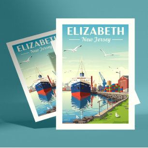 Postal Vintage Elizabeth New Jersey