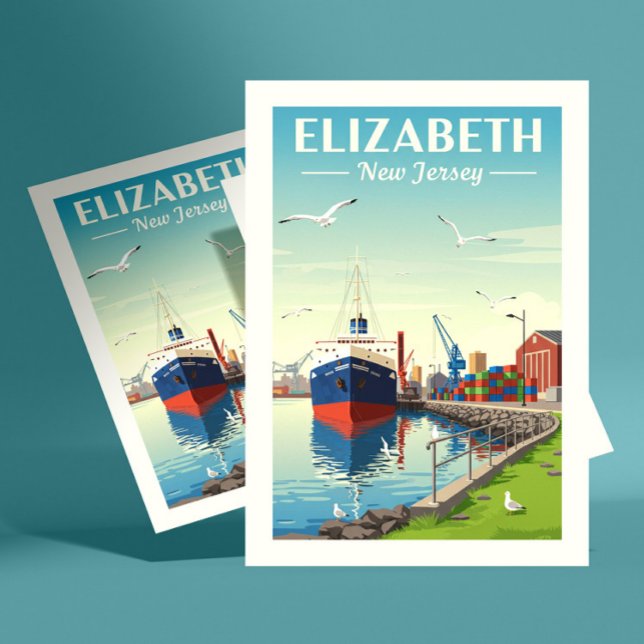 Postal Vintage Elizabeth New Jersey (Subido por el creador)
