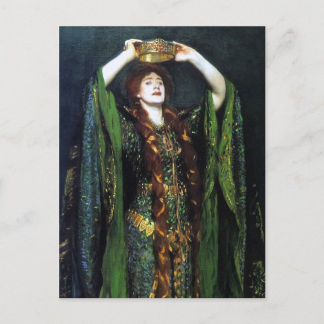Postal Vintage Ellen Terry como Lady Macbeth (Anverso)