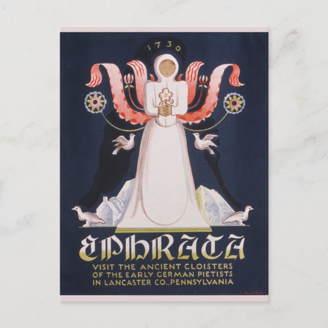 Postal Vintage Ephrata Pennsylvania Cloisters (Anverso)