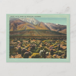 Postal Vintage escena del desierto y montañas de Californ