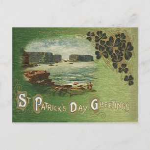 Postal Vintage Esmeralda Isla Trébol Día de San Patricio