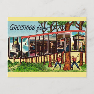 Postal Vintage Estado de Washington