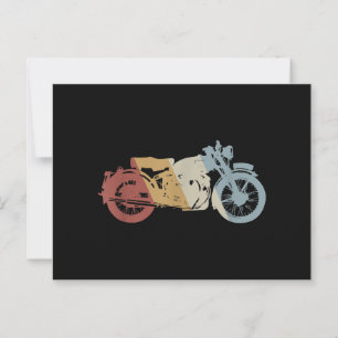 Postal Vintage estilo retro de motocicleta