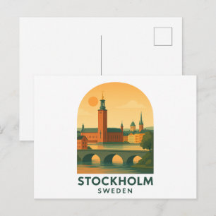 Postal Vintage Estocolmo Suecia Viajes – Escandinavo