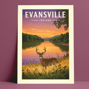Postal Vintage Evansville Indiana
