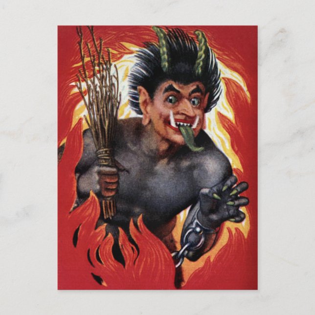 Postal Vintage Evil Krampus (Anverso)