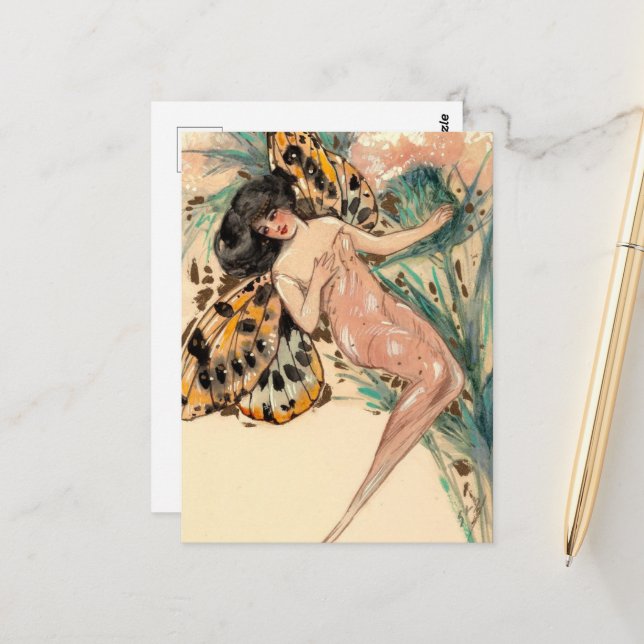 Postal Vintage Fairy (Anverso/Reverso In Situ)