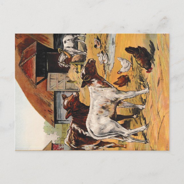 Postal Vintage Farm Yard (Anverso)