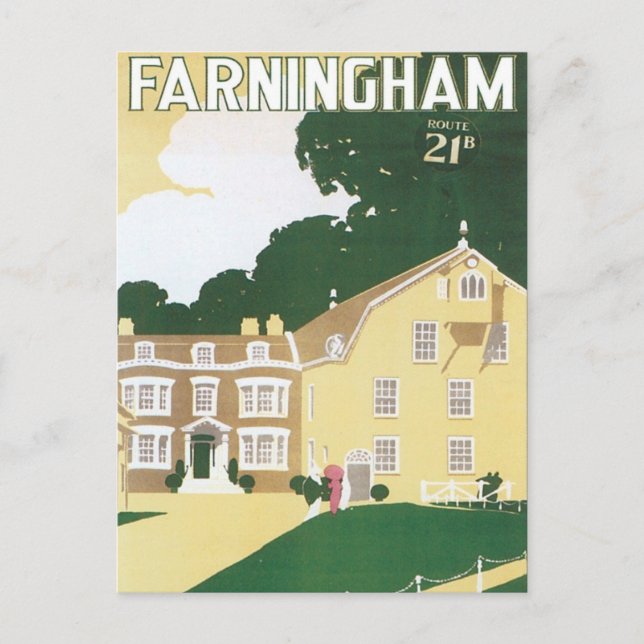 Postal Vintage Farningham England (Anverso)