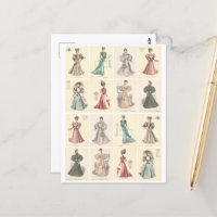 Vintage Fashion Victorian Women in Fancy Vestir