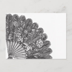 Postal Vintage Feathery Fan