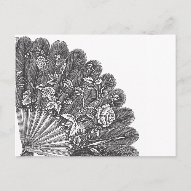 Postal Vintage Feathery Fan (Anverso)
