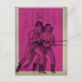 Postal Vintage Fight For Love Pricard