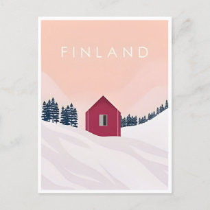 Postal Vintage Finlandia suomi invierno nordic europa