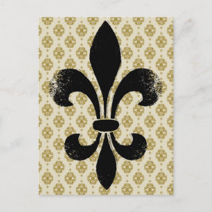 Postal Vintage Fleur de lis