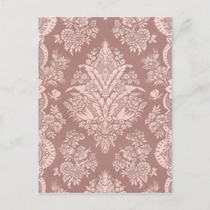 Postal Vintage floral en beige atractivo