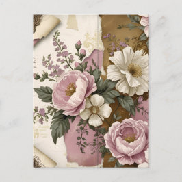 Postal Vintage Floral - Postcard