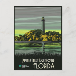 Postal Vintage Florida Jupiter Inlet Lighthouse