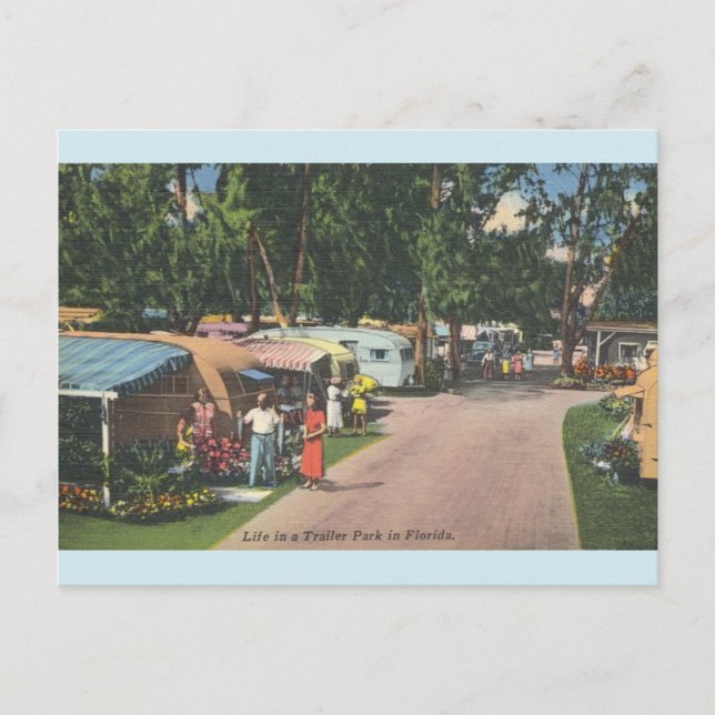 Postal Vintage Florida Trailer Park Post Card (Anverso)