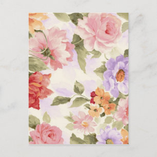 Postal Vintage Flower Sceneration