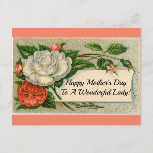 Postal Vintage Flowers Day