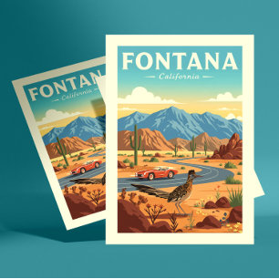 Postal Vintage Fontana California