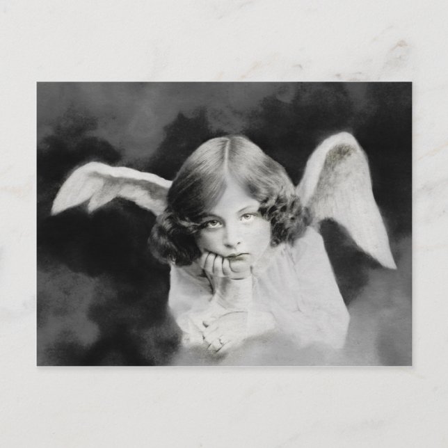 Postal Vintage Foto Engel (Anverso)