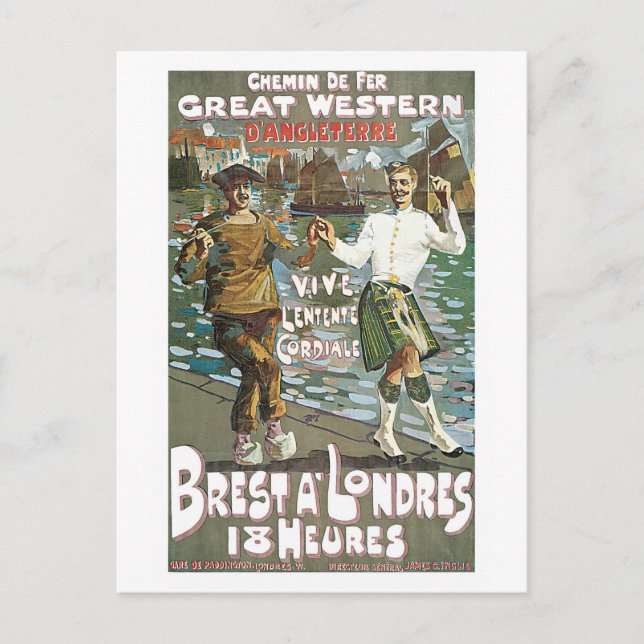 Postal Vintage France England (Anverso)