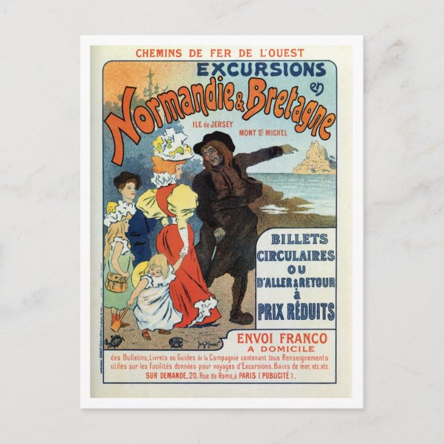 Postal Vintage France Normandy Jersey (Anverso)