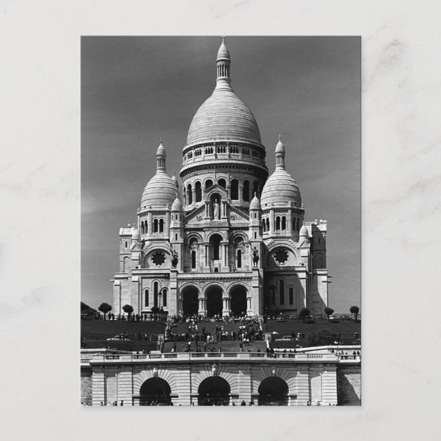 Postal Vintage France Paris Sacre Coeur Basilica (Anverso)