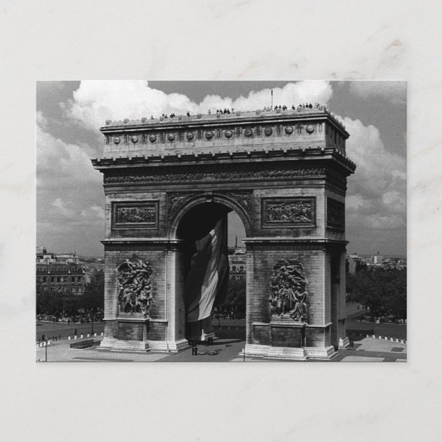 Postal Vintage France Paris Triumphal arch Place Etoile (Anverso)