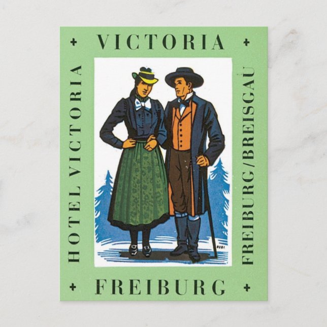 Postal Vintage Freiburg Victoria (Anverso)