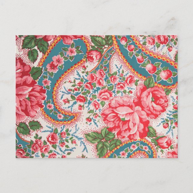 Postal Vintage French Cotton Fabric (Anverso)