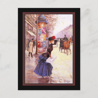 Postal Vintage French Woman