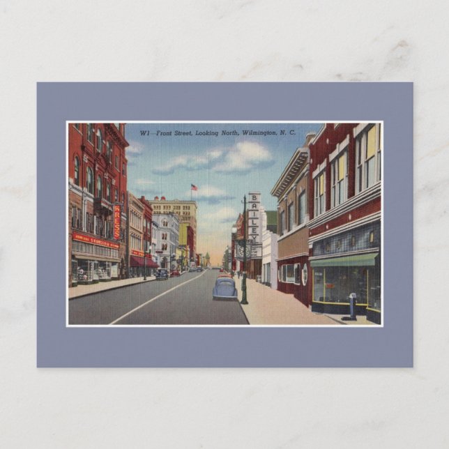 Postal Vintage Front Street Wilmington NC (Anverso)