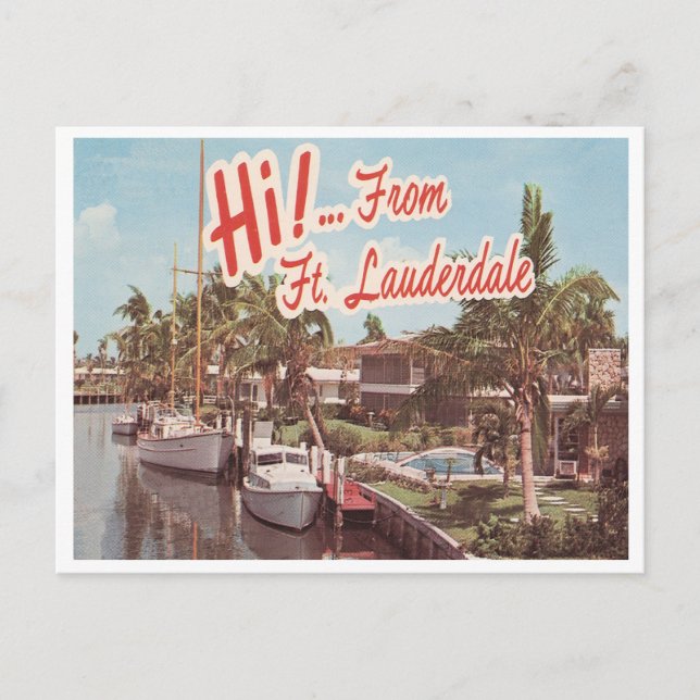 Postal Vintage Ft. Lauderdale (Anverso)