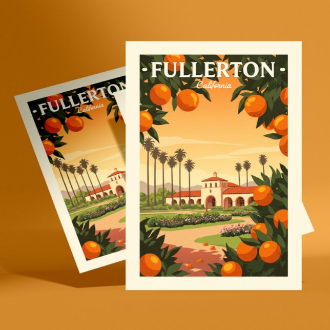 Postal Vintage Fullerton California (Subido por el creador)
